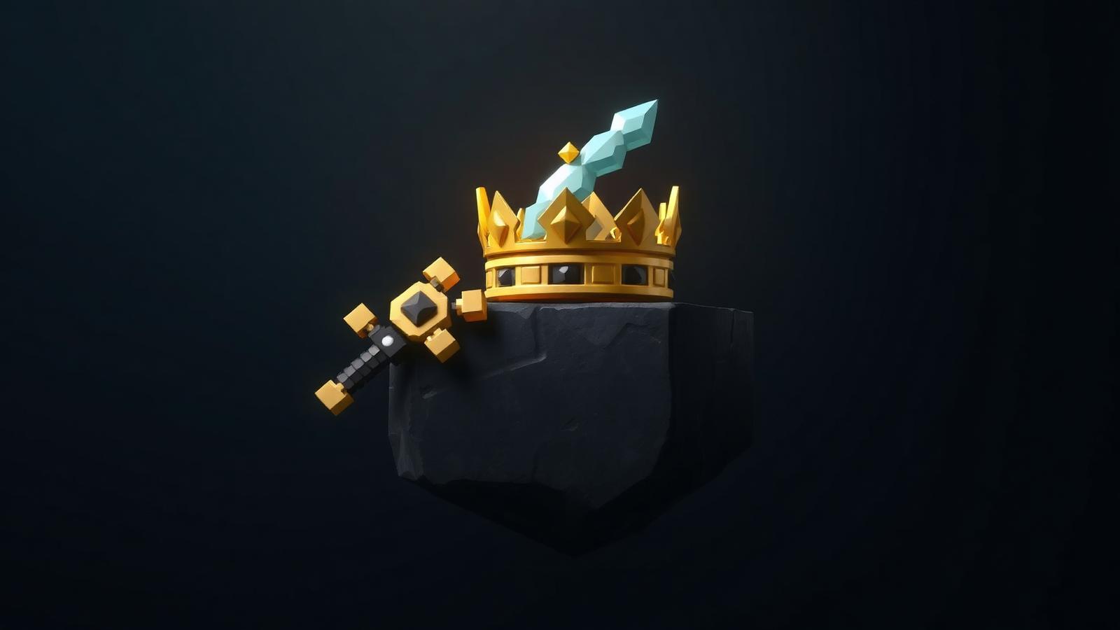 Faction Top crown and sword trophy